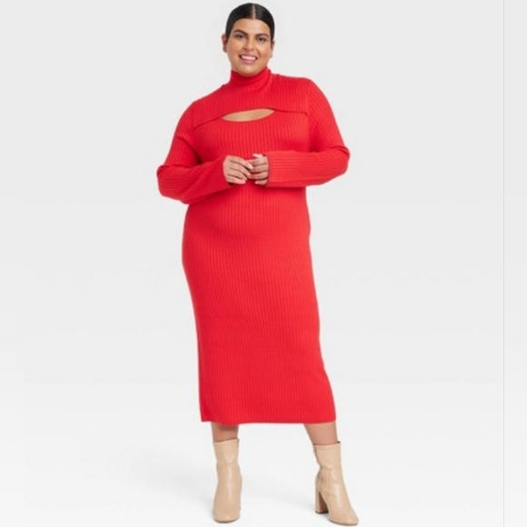 NWOT Ava & Viv Plus Size Sweater Dress - Picture 1 of 9